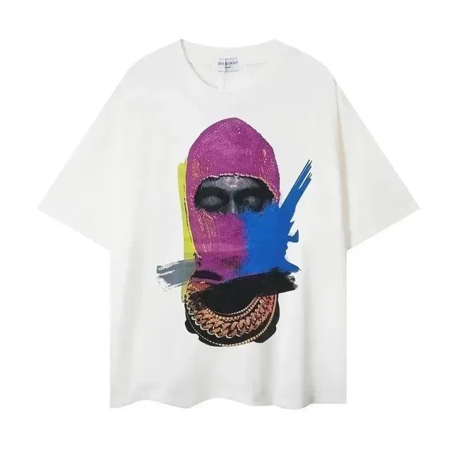 Saint Laurent Graphic T-Shirt Balaclava Print