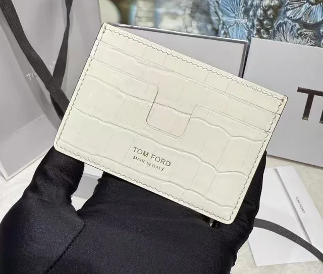 Tom Ford Card Holder Crocodile-Embossed
