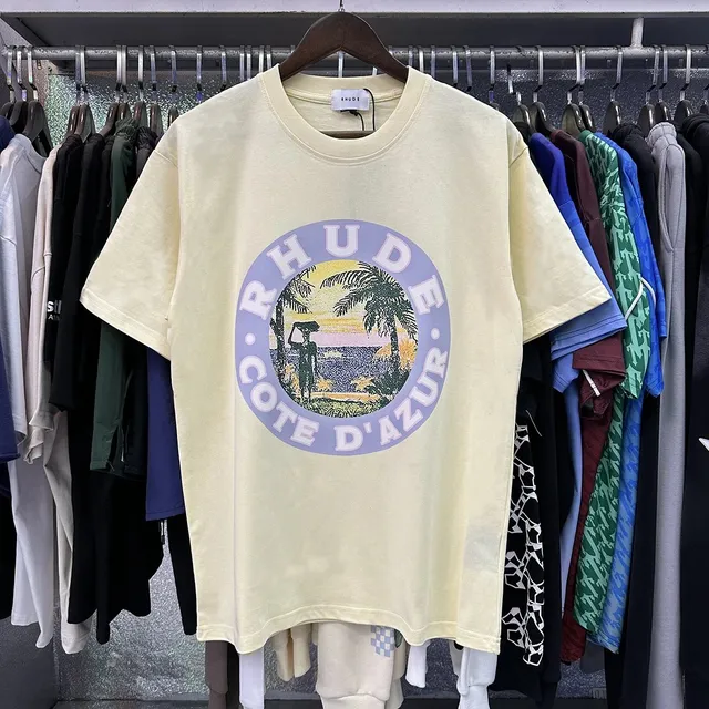 Rhude Cote D'Azur Tee Palm Tree Graphic