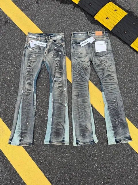 Levi's Distressed Denim Jeans Paint-Splatter Patchwork