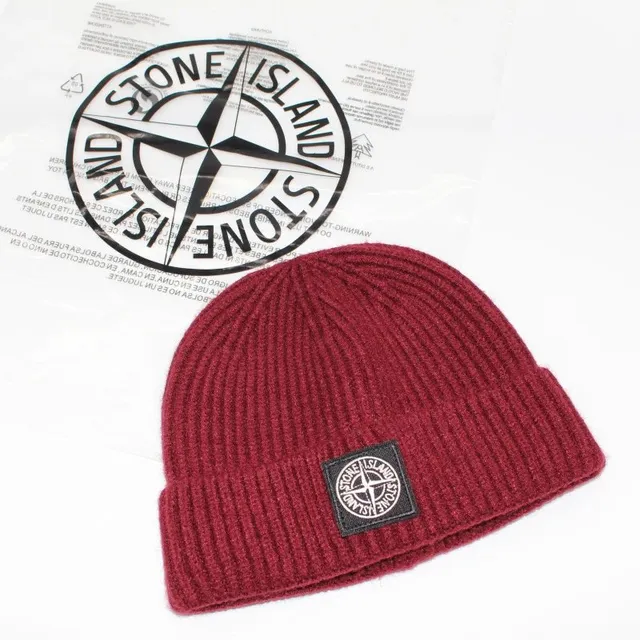 Stone Island Ribbed Beanie Logo Patch