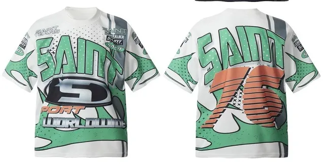 Saint Laurent Graphic T-Shirt Saint Sport Worldwide Print