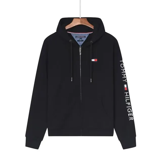 Polo Ralph Lauren Zip-Up Hoodie Flag Logo Sleeve Print