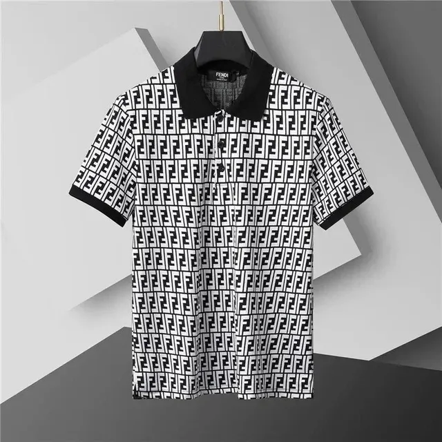 Fendi Polo Shirt FF Logo Print