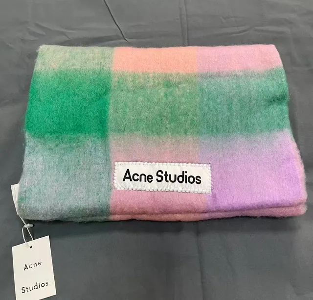 Acne Studios Checkered Scarf Pastel Grid