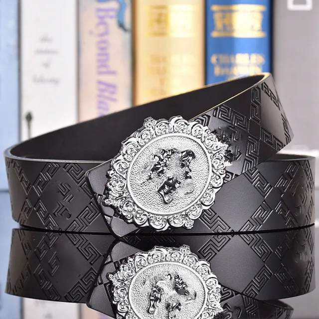 14 # Silver Buckle+Antique Medusa Black