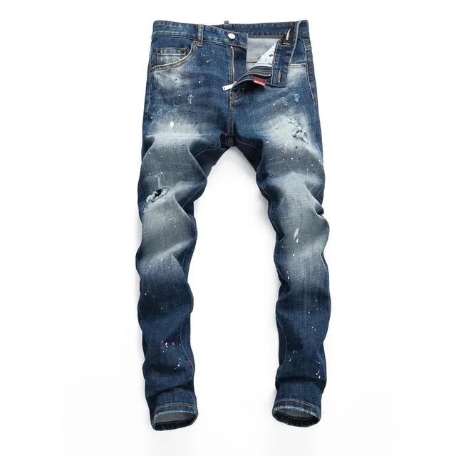 Dsquared2 Distressed Jeans Paint Splatter