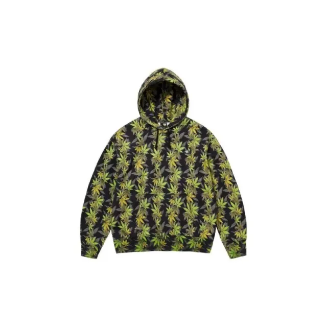 Supreme Hooded Sweatshirt Cannabis Leaf Print