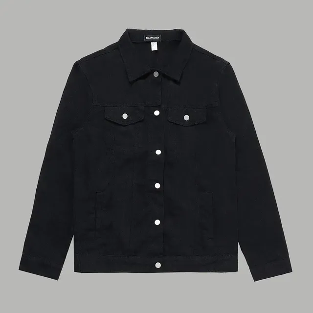 Balenciaga Denim Jacket Solid Black
