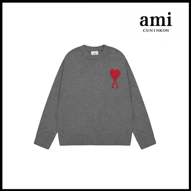 AMI Paris Knit Sweater Heart Logo