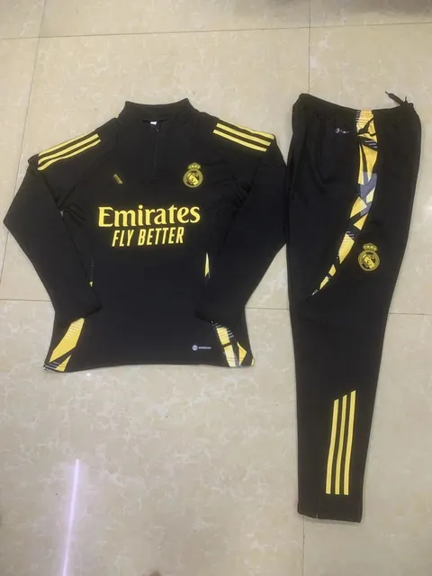 Adidas Real Madrid Training Set Black Yellow