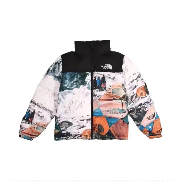 The North Face Nuptse Jacket Mountain Print