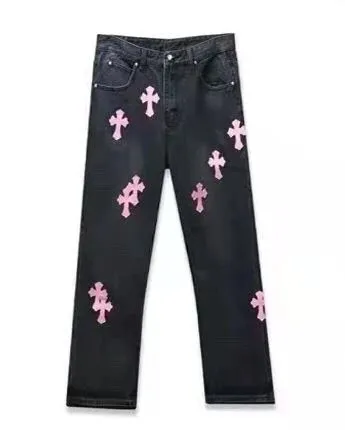 Chrome Hearts Cross-Embellished Jeans