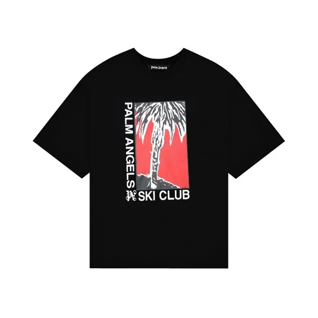 Palm Angels Ski Club Tee Palm Tree Graphic