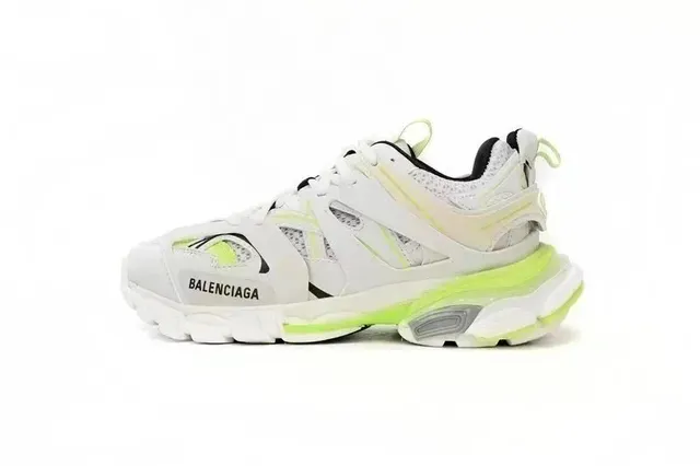 Balenciaga Triple S White with Neon Green Accents