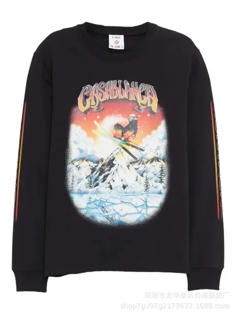 Casablanca Long Sleeve Tee Ski Graphic
