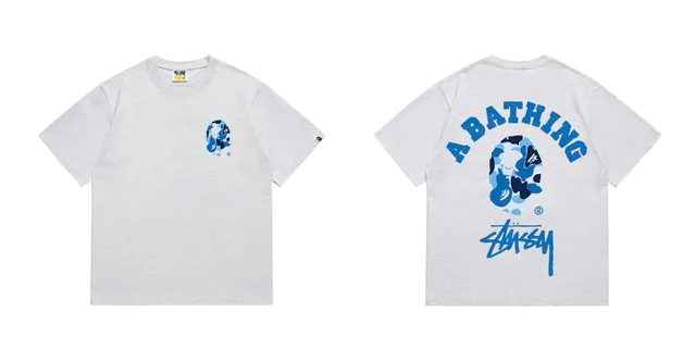 BAPE × Stüssy Short-Sleeve T-Shirt A Bathing Ape x Stussy Camo