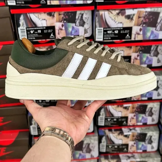 Adidas Campus Olive and Brown Suede