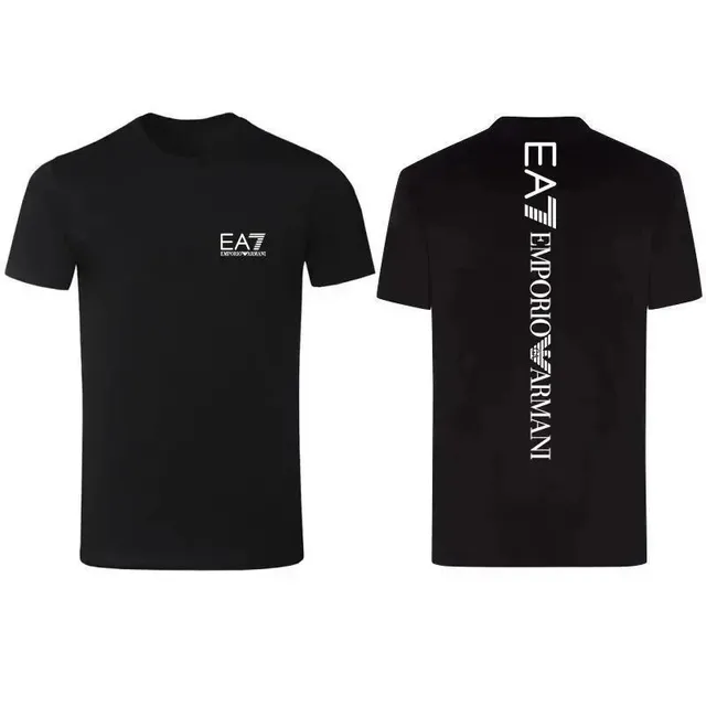 Emporio Armani EA7 Logo T-Shirt Vertical Back Print