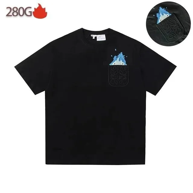 Loewe Pocket T-Shirt Flame Embroidery