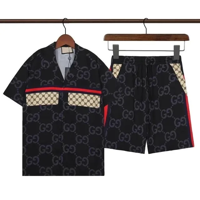 Gucci GG Print Short Set Monogram Canvas Panel