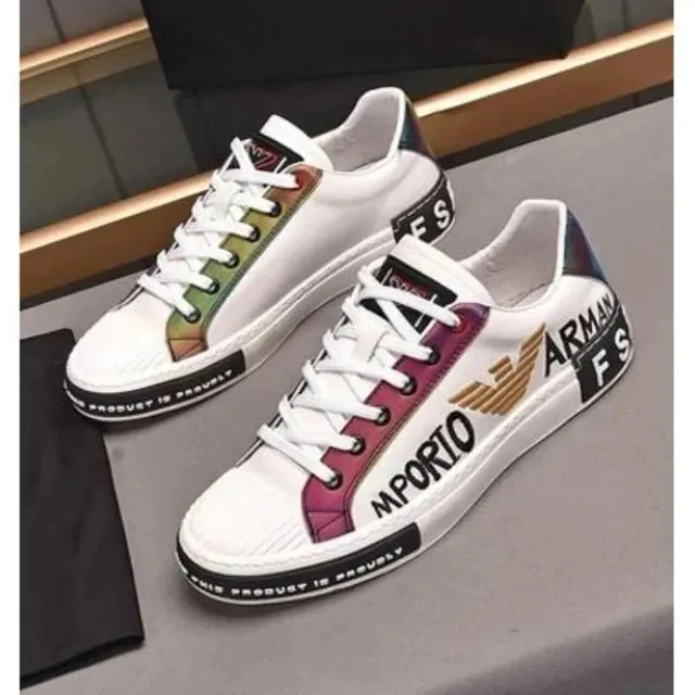 Emporio Armani Sneaker Rainbow Logo Panel