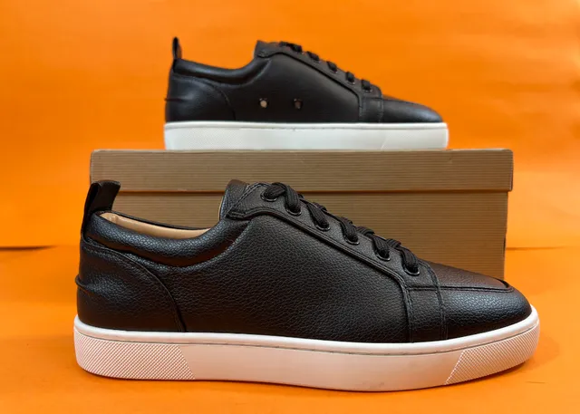 Christian Louboutin Louis Junior Black White Sole