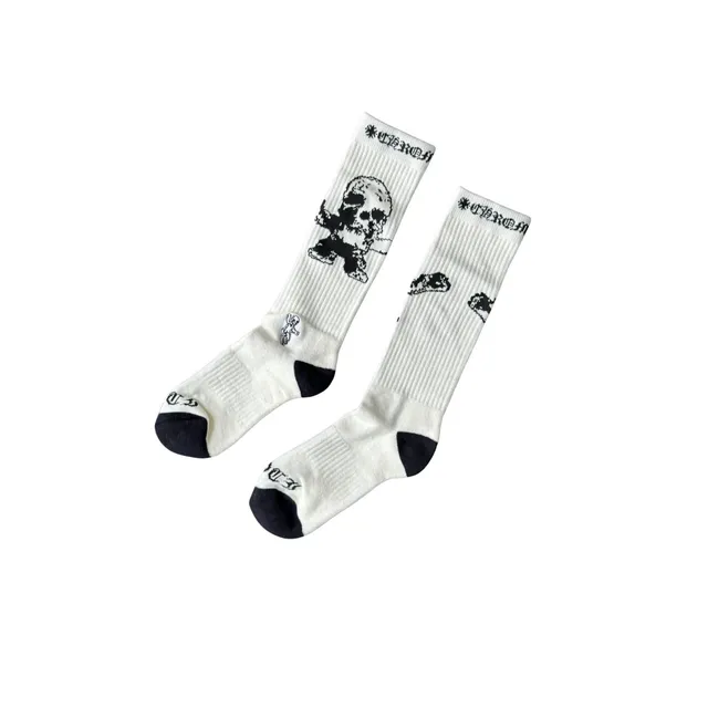 Godspeed Skull Socks Pixel Skull Print