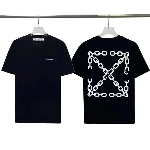 Off-White Chain Logo T-Shirt Chain Print