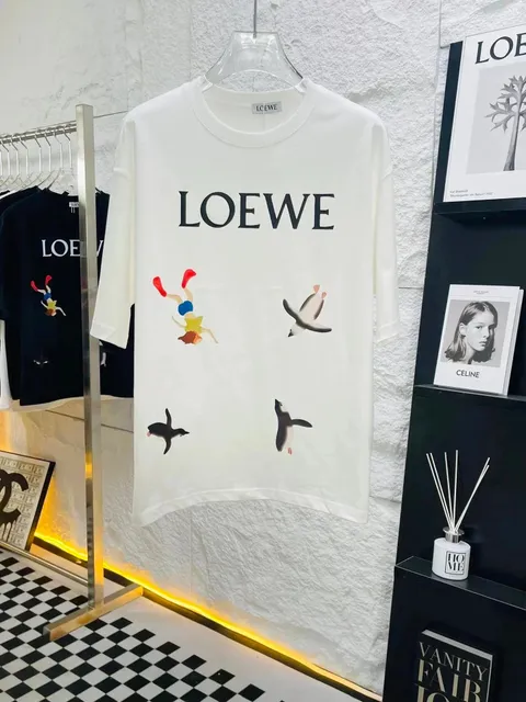 Loewe Graphic Tee Penguin and Diver Print