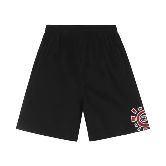 Sp5der Logo Shorts Sun Graphic
