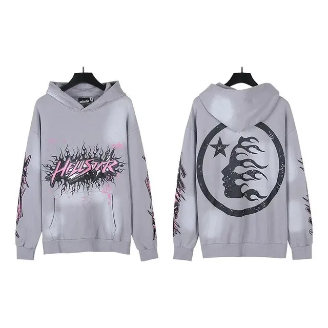 Hellstar Hoodie Flame Logo Print