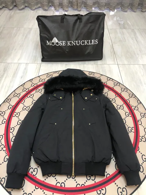 Moose Knuckles Puffer Jacket Fur-Trimmed Hood