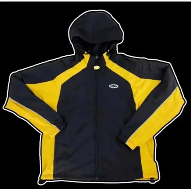 Corteiz Goggle Jacket Black Yellow Panel