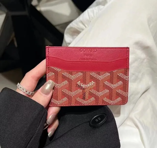 Goyard Card Holder Chevron Print