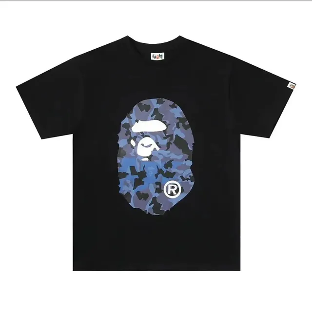 BAPE Ape Head Tee Blue Camo Ape Head
