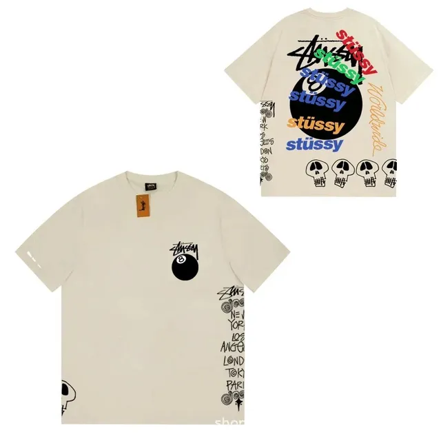 Stüssy Graphic Tee Worldwide 8-Ball Print