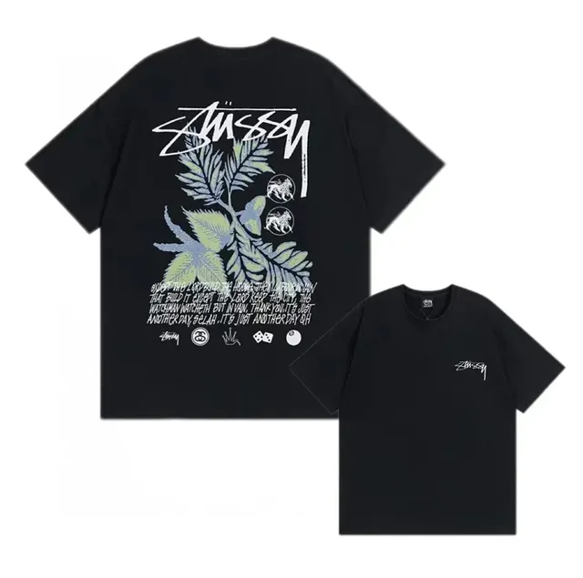 Stüssy Graphic Tee Leaf Print