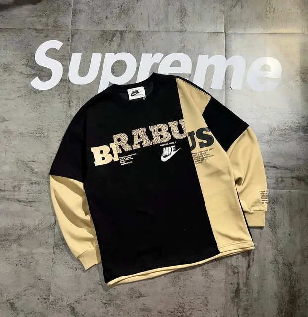 Nike × Supreme Crewneck Sweatshirt BRABUS x Alibaba Family Print