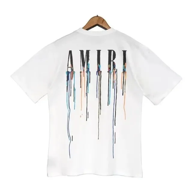 Amiri Graphic Tee Dripping Logo Print