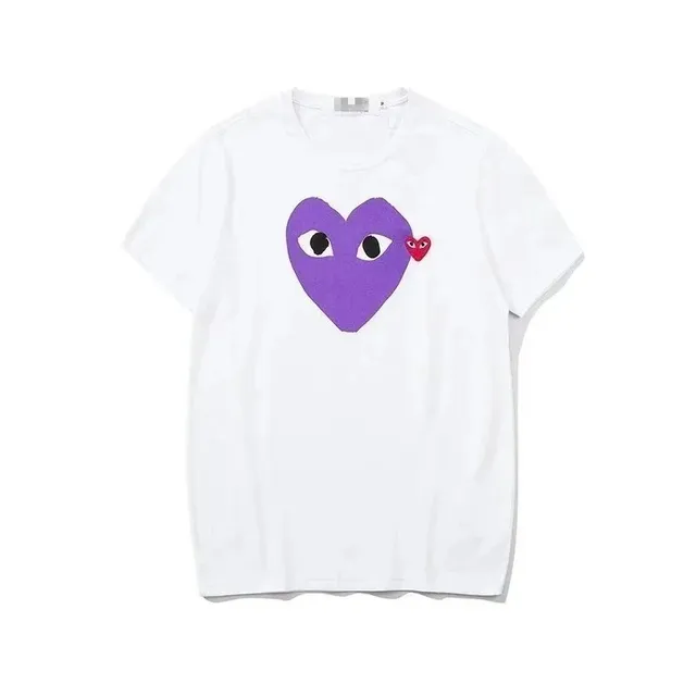 Comme des Garçons Heart T-Shirt Purple Heart with Eyes