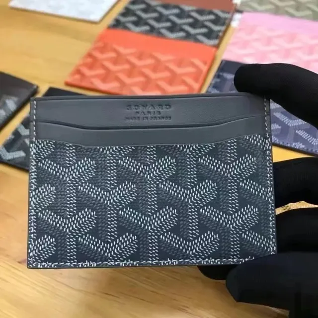 Goyard Card Holder Chevron Print