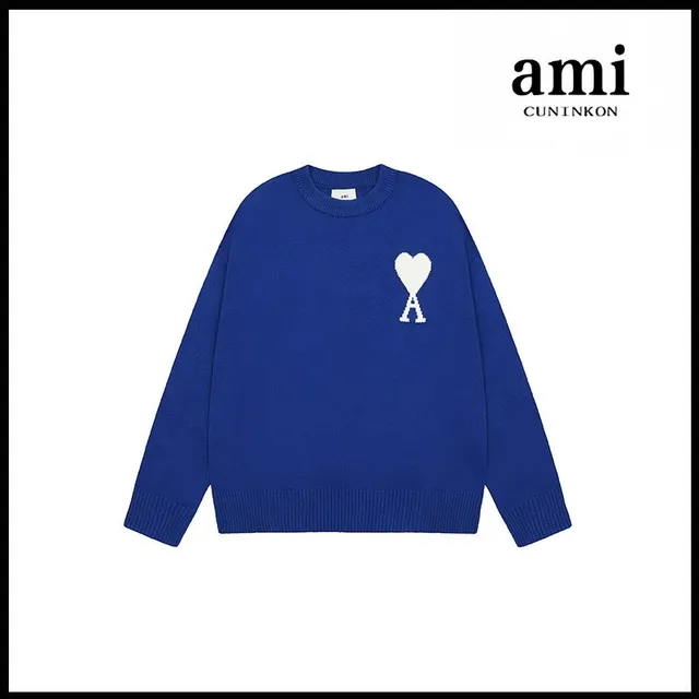 AMI Paris Knit Sweater Heart Logo
