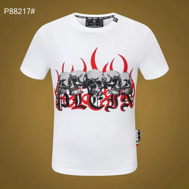 Graphic T-Shirt Skull Flame Embellished