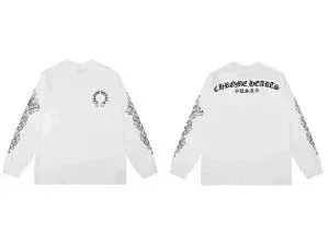 Long Sleeve Tee Chrome Hearts Logo Print