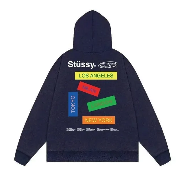 Stüssy Hooded Sweatshirt World Cities Graphic