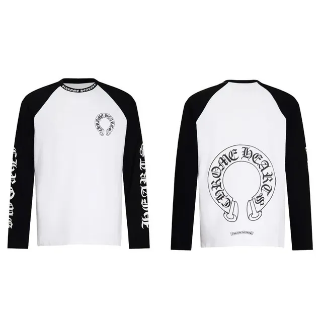 Raglan Long Sleeve Tee Chrome Hearts Logo Print