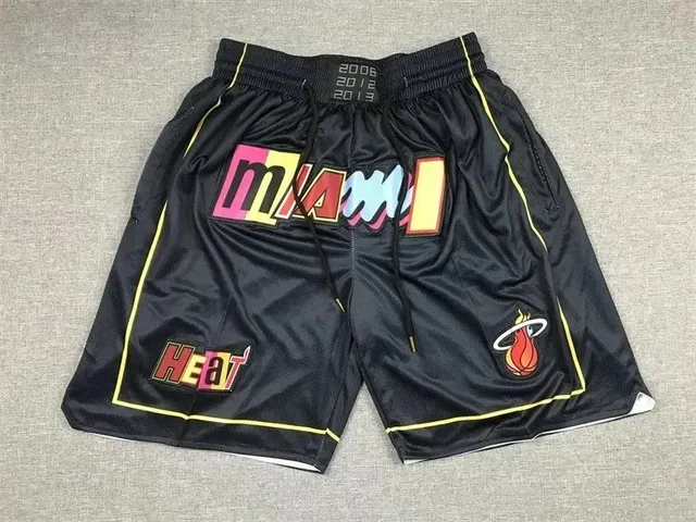 Adidas × NBA Miami Heat Mesh Shorts Retro Logo Edition