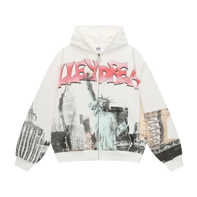 Vale Forever Zip-Up Hoodie New York City Print