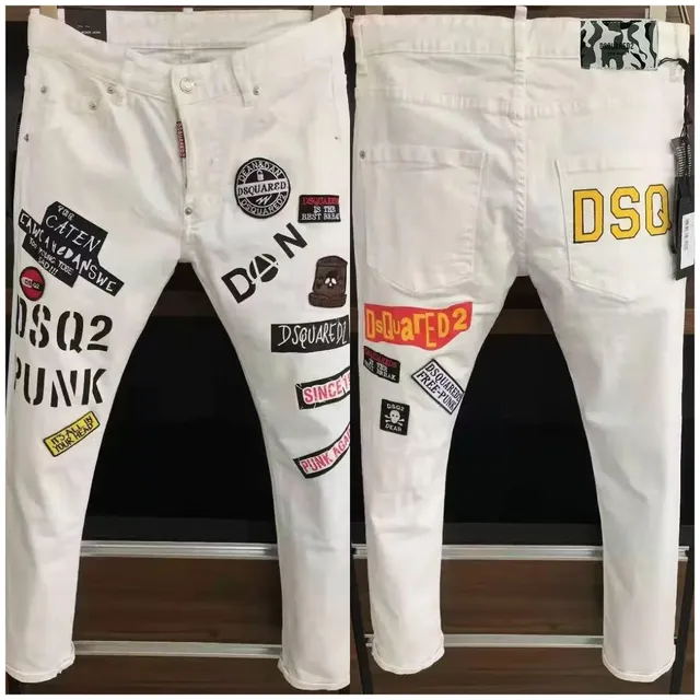Dsquared2 Patchwork Jeans Punk Logo Patch